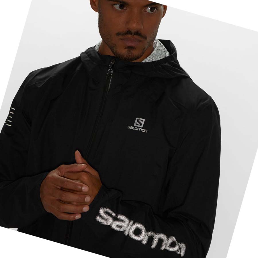 Chaquetas Salomon BONATTI WATERPROOF 2.5L Hombre Blancos Negros | MX 3274VRW